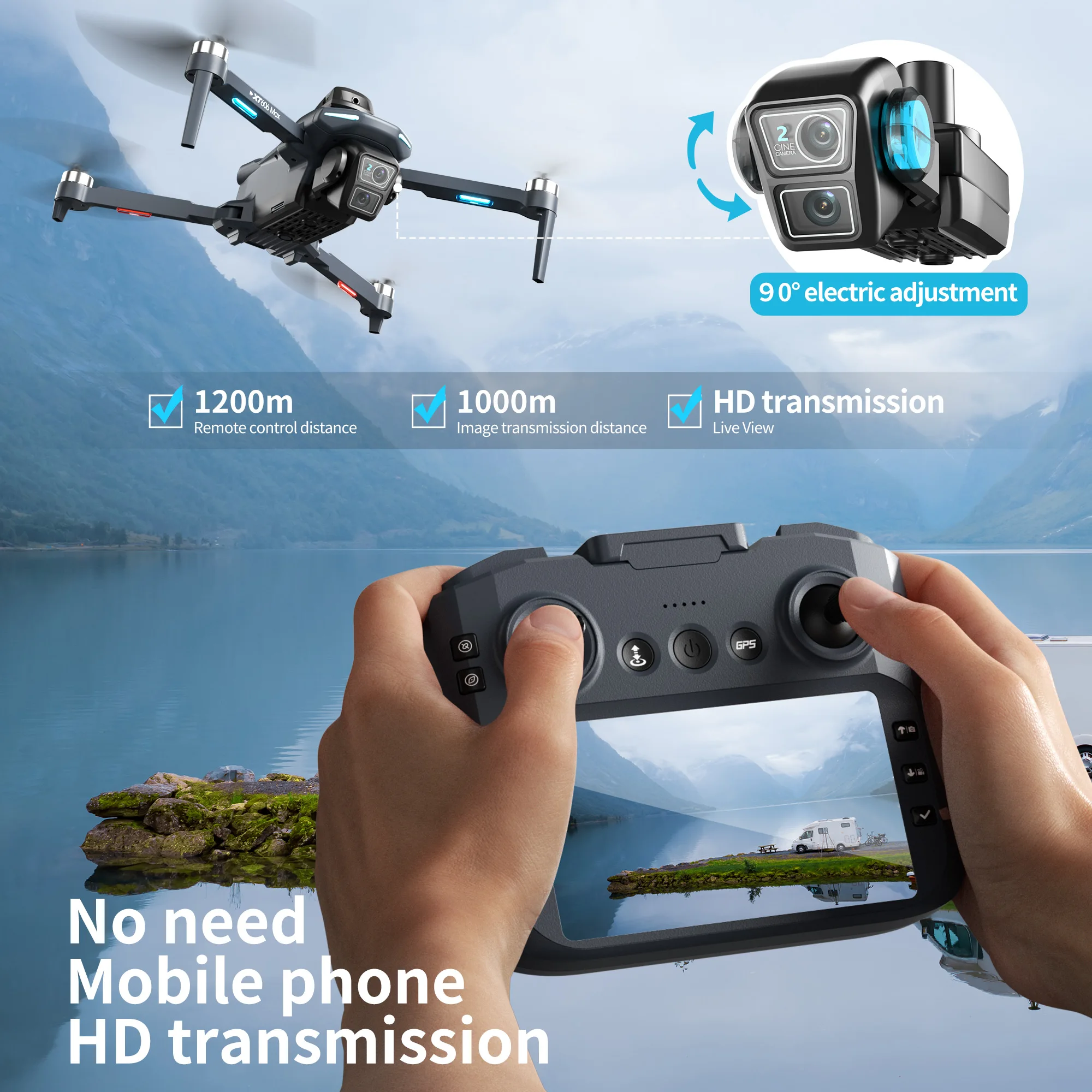 Dron Original XT606 Profesiona - Drone Mapping reseña y precio