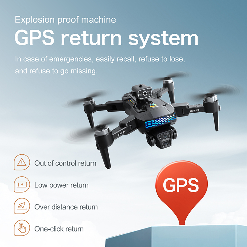 Nuevo Dron RC XT555 con GPS, C - Drone Multispectral reseña y precio